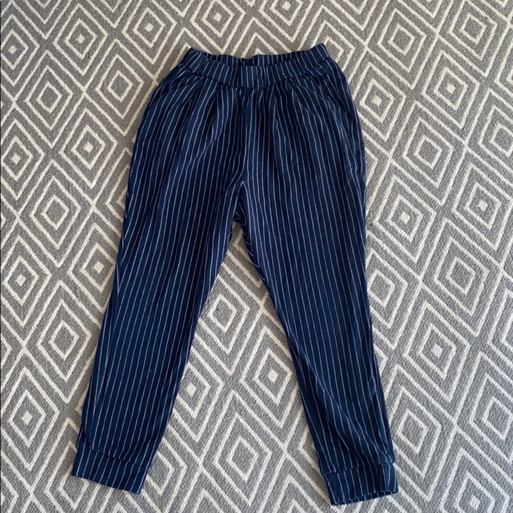 Girls UNIQLO Blue Stripped Pants